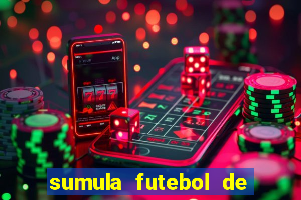 sumula futebol de campo word